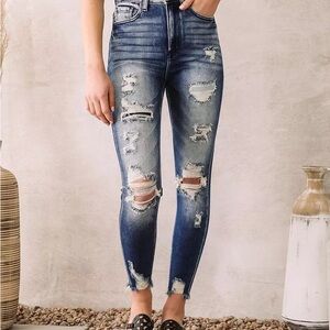 KanCan Signature Skye High Ankle Skinny Jean Size 26 New
